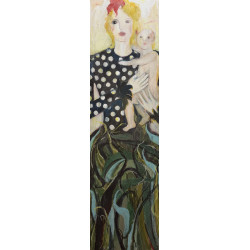 Luigi Athos De Blasio -  Tecnica mista su tavola 170x50 cm - Firmato