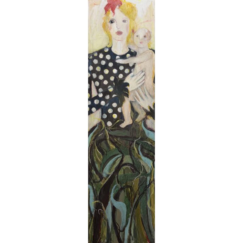 Luigi Athos De Blasio -  Tecnica mista su tavola 170x50 cm - Firmato
