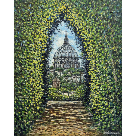 Cosmin Bedereaga - Il Cupolone - Olio su tela - 50x40 cm - Firmato