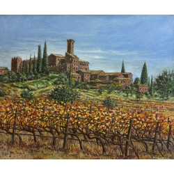 Cosmin Bedereaga - Il castello- Olio su tela - 2023 - 60x50 cm - Firmato