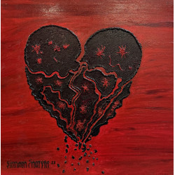 Giovanna Santoro - Nero Sangue - Tecnica mista su tela - 2023 - 50x50 cm
