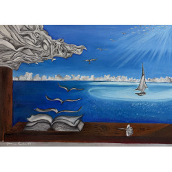 Giovanna Santoro - Parole al vento  - Olio su tela - 2023 - 50x70 cm