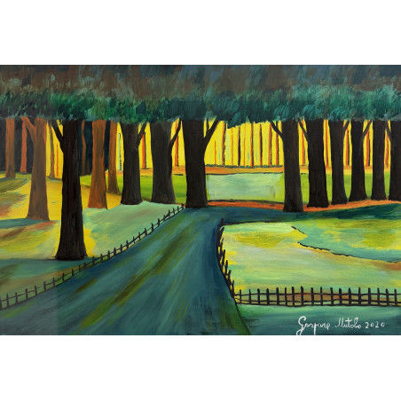 Gaspare Mutolo – Sottobosco - Olio su Tela 40x60 cm (2020) Firmato e certificato