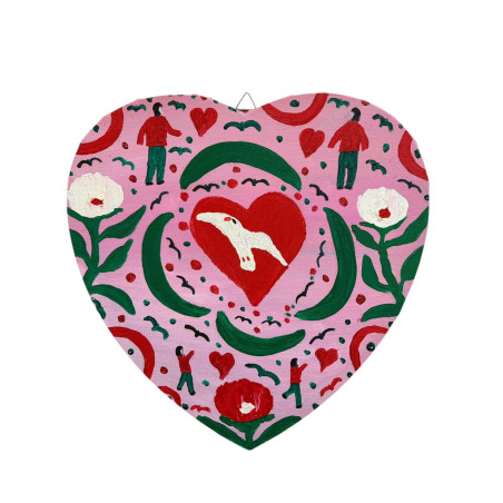 Gaspare Mutolo – Cuore Olio su Tela 30x30 cm (2023) | Opera Firmata