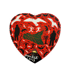 Gaspare Mutolo – Cuore Olio su Tela 30x30 cm (2023) | Opera Firmata