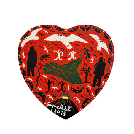 Gaspare Mutolo – Cuore Olio su Tela 30x30 cm (2023) | Opera Firmata