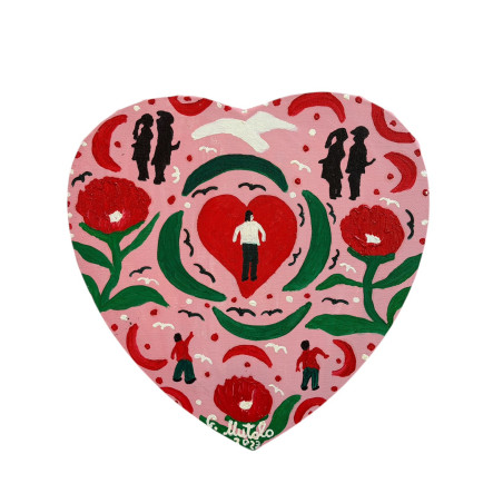 Gaspare Mutolo – Cuore Olio su Tela 30x30 cm (2023) | Opera Firmata