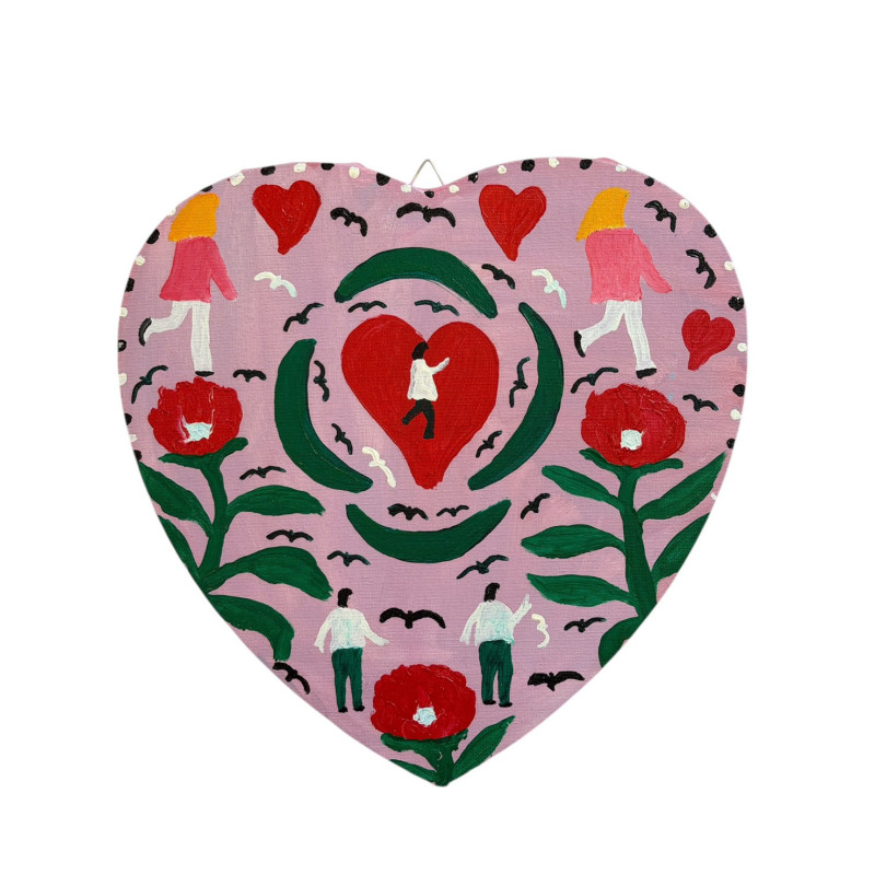 Gaspare Mutolo – Cuore Olio su Tela 30x30 cm (2023) | Opera Firmata