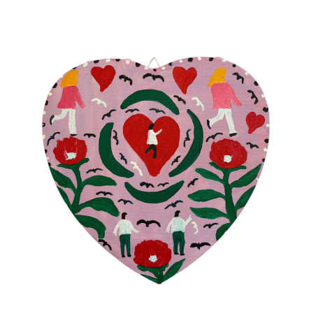 Gaspare Mutolo – Cuore Olio su Tela 30x30 cm (2023) | Opera Firmata