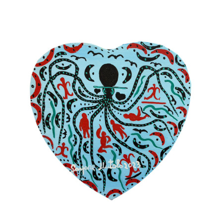 Gaspare Mutolo – Cuore Olio su Tela 30x30 cm (2023) | Opera Firmata