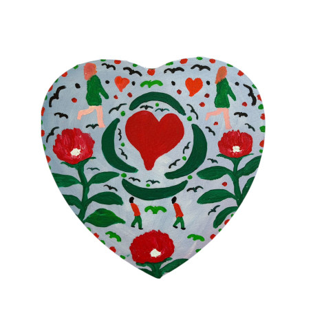 Gaspare Mutolo – Cuore Olio su Tela 30x30 cm (2023) | Opera Firmata