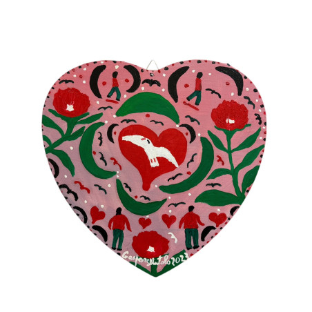 Gaspare Mutolo – Cuore Olio su Tela 30x30 cm (2023) | Opera Firmata