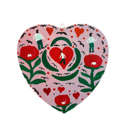 Gaspare Mutolo – Cuore Olio su Tela 30x30 cm (2023) | Opera Firmata