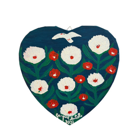 Gaspare Mutolo – Cuore Olio su Tela 30x30 cm (2023) | Opera Firmata