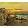 Franco Cuturello – Tramonto al cannone | Olio su Tavola 23x27 cm (2023)